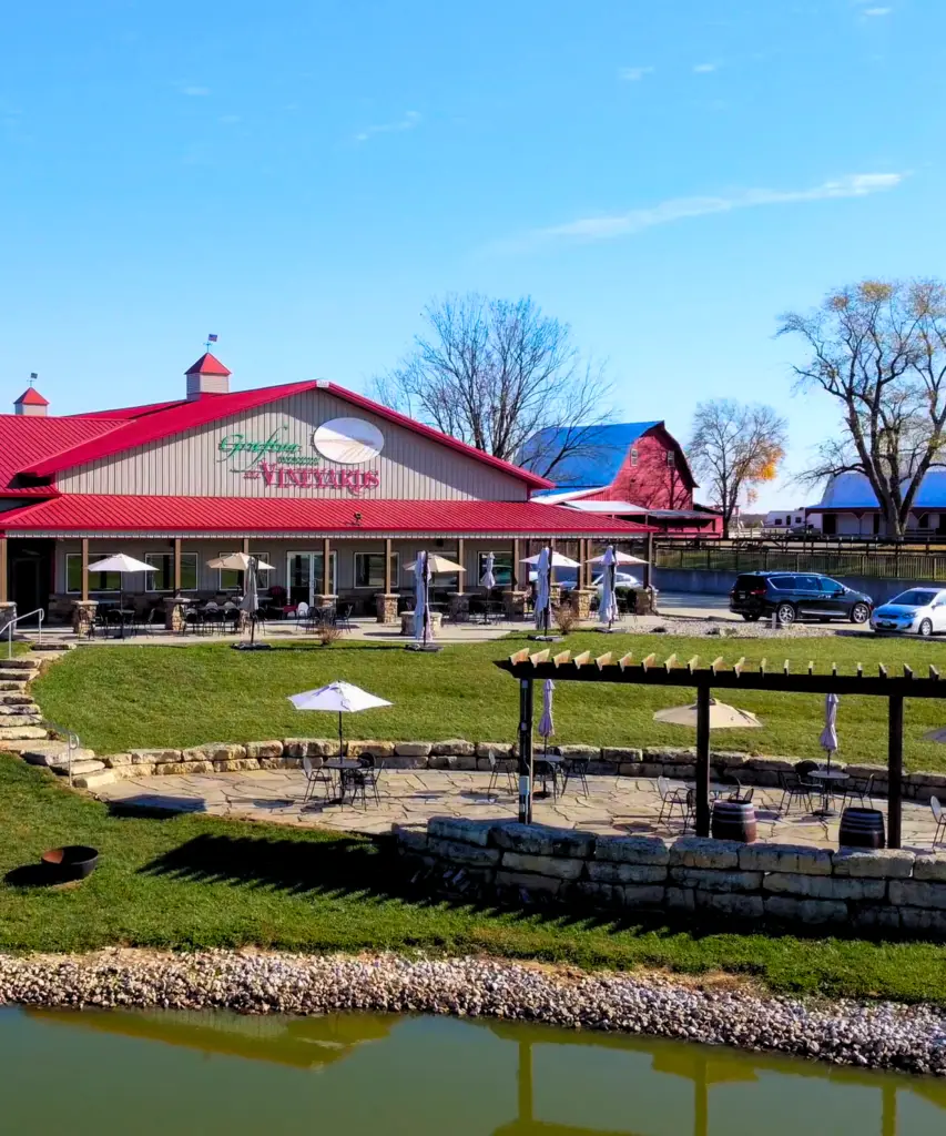 Outdoor view of The Vineyards at The Grafton Winery & Vineyards located in Illinois